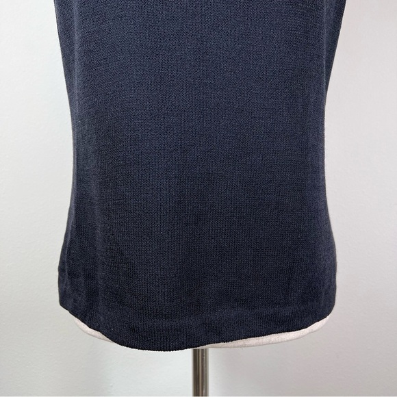 St John Collection Santana Knit Tank Top Size Small Wool Blend Black Basics Chic - Picture 6 of 16